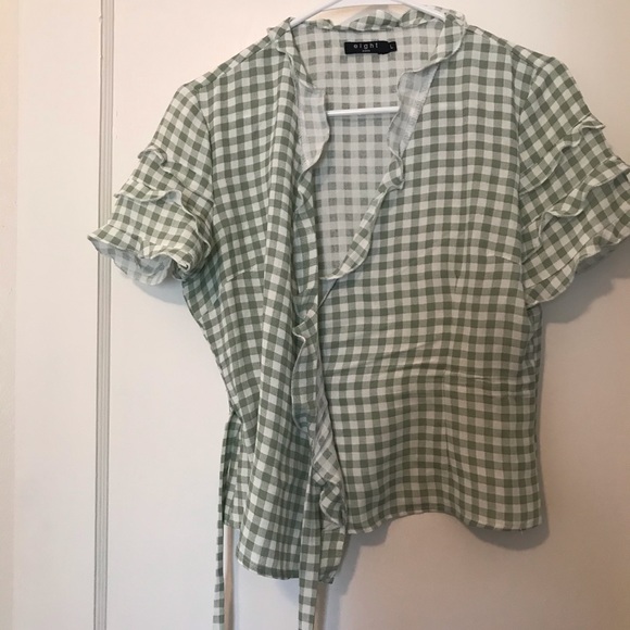 Gingham Wrap Top from Nastygal - Picture 2 of 5